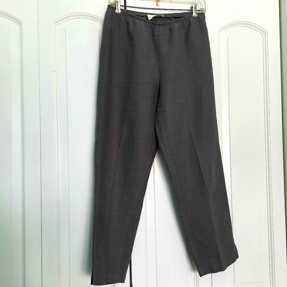 Eileen Fischer grey linen pants sz S